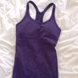 Lululemon racerback tank grape purple built in bra